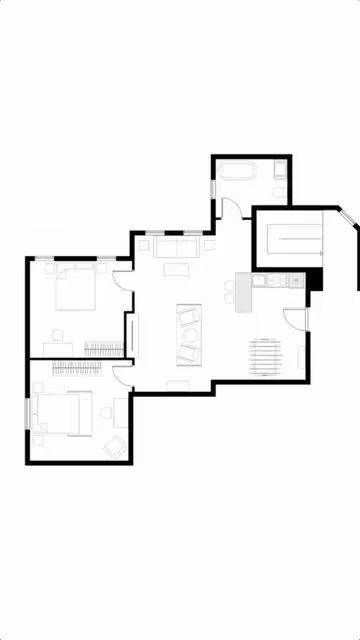 Joey and Chandler apartment, redesigned.